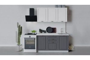 Кухонный гарнитур Лина длиной 150 см Белый, Графит