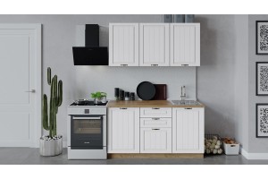 Кухонный гарнитур Лина длиной 150 см Дуб Крафт золотой, Белый