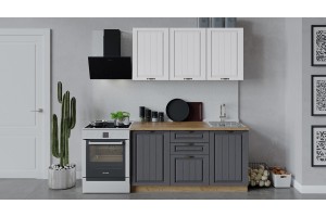 Кухонный гарнитур Лина длиной 150 см Дуб Крафт золотой, Белый, Графит