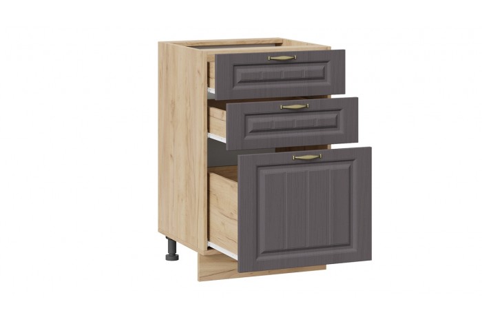 Кухонный гарнитур «Лина» длиной 150 см Дуб Крафт золотой, Графит