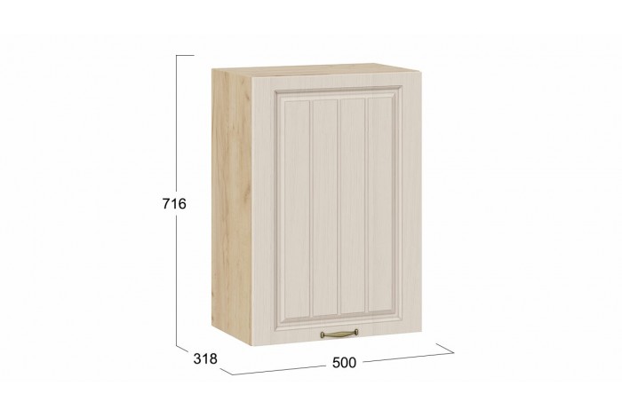 Кухонный гарнитур «Лина» длиной 150 см Дуб Крафт золотой, Крем