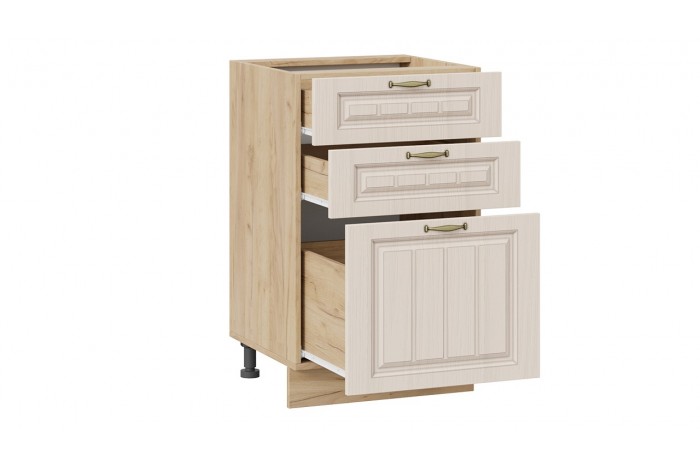 Кухонный гарнитур «Лина» длиной 150 см Дуб Крафт золотой, Крем