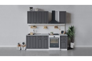 Кухонный гарнитур Лина длиной 160 см Белый, Графит