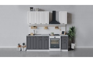 Кухонный гарнитур Лина длиной 160 см Белый, Графит