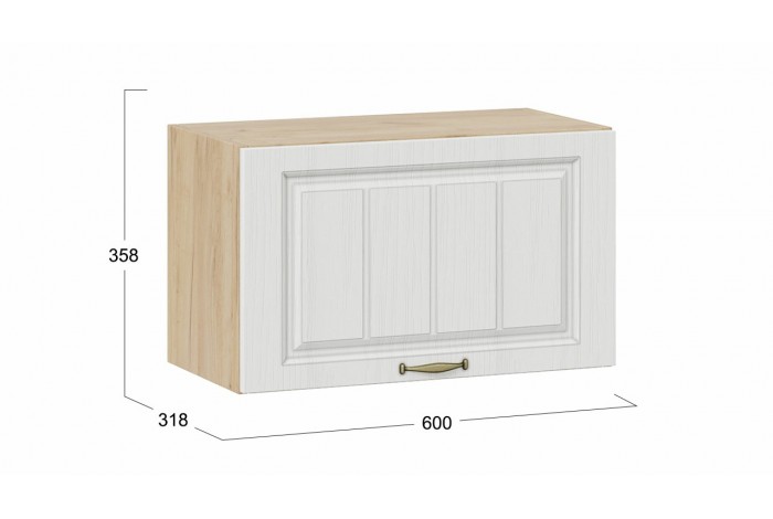 Кухонный гарнитур «Лина» длиной 160 см со шкафом НБ Дуб Крафт золотой, Белый