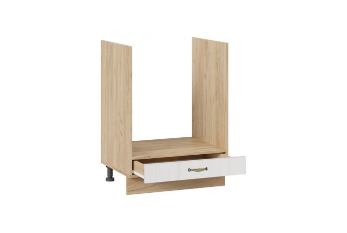 Кухонный гарнитур «Лина» длиной 180 см со шкафом НБ Дуб Крафт золотой, Белый