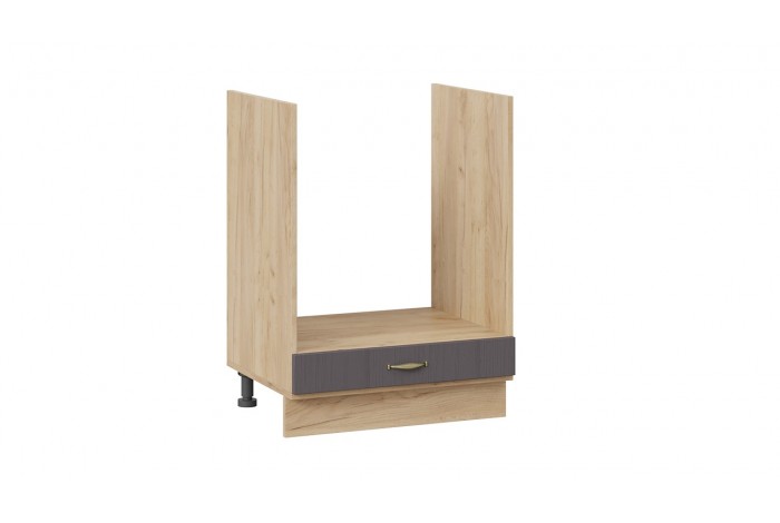 Кухонный гарнитур «Лина» длиной 160 см со шкафом НБ Дуб Крафт золотой, Белый, Графит