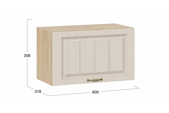 Кухонный гарнитур «Лина» длиной 240 (180) см Дуб Крафт золотой, Крем