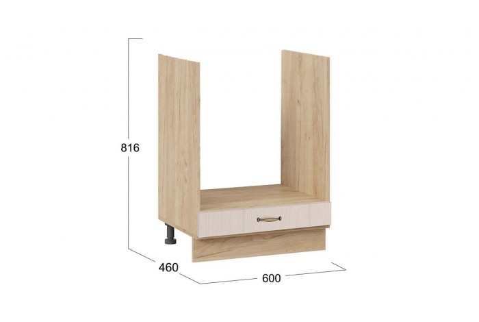 Кухонный гарнитур «Лина» длиной 180 см со шкафом НБ Дуб Крафт золотой, Крем