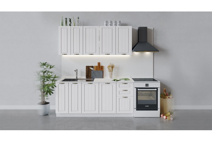 Кухонный гарнитур «Лина» длиной 180 см Белый