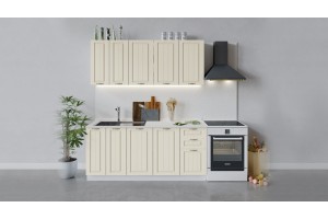 Кухонный гарнитур Лина длиной 180 см Белый, Крем