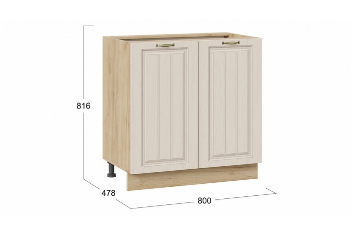 Кухонный гарнитур «Лина» длиной 180 см Дуб Крафт золотой, Крем