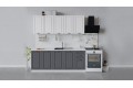 Кухонный гарнитур «Лина» длиной 200 см Белый, Графит