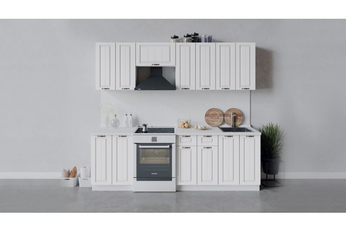 Кухонный гарнитур «Лина» длиной 240 (180) см Белый