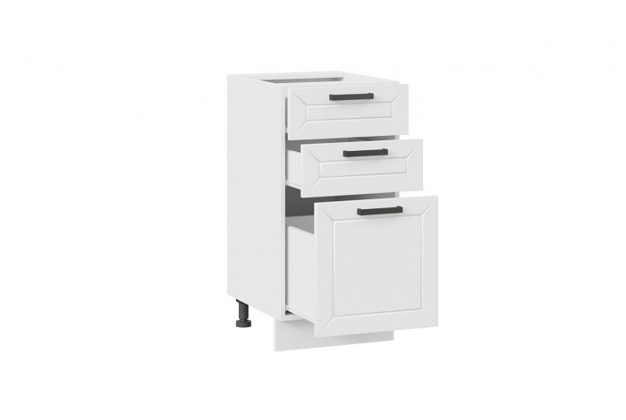 Кухонный гарнитур «Лорас» длиной 160 (100) см Белый, Холст Белый