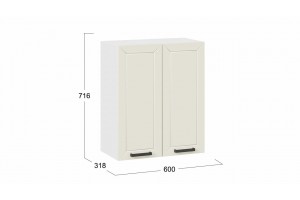 Кухонный гарнитур Лорас длиной 120 см Белый, Холст брюле, Холст латте