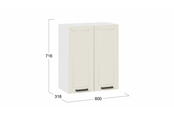 Кухонный гарнитур «Лорас» длиной 100 см Белый, Холст брюле, Холст латте