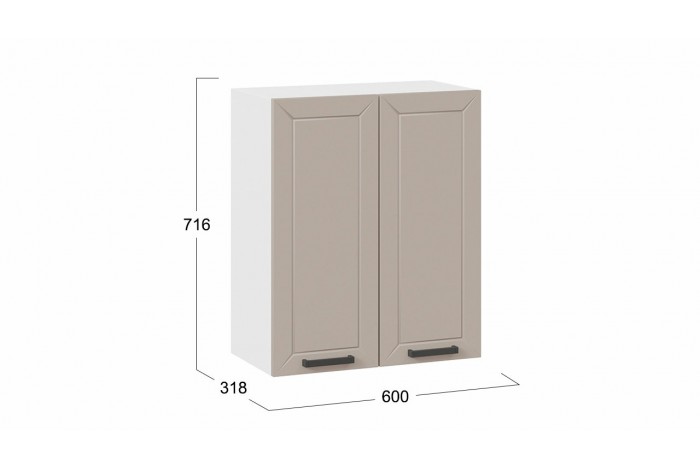 Кухонный гарнитур «Лорас» длиной 180 см Белый, Холст латте