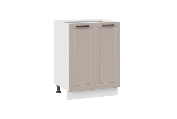 Кухонный гарнитур «Лорас» длиной 100 см Белый, Холст брюле, Холст латте