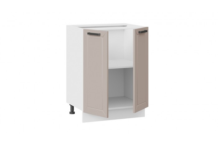 Кухонный гарнитур «Лорас» длиной 100 см Белый, Холст брюле, Холст латте