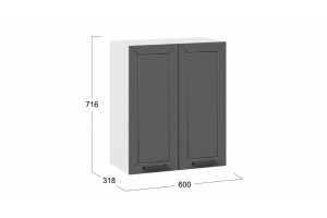 Кухонный гарнитур Лорас длиной 120 см Белый, Холст Вулкан