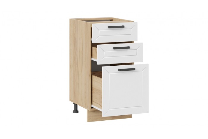 Кухонный гарнитур «Лорас» длиной 160 (100) см Дуб Крафт золотой, Холст Белый