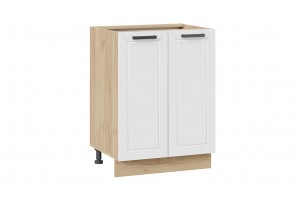 Кухонный гарнитур Лорас длиной 120 см Дуб Крафт золотой, Холст Белый