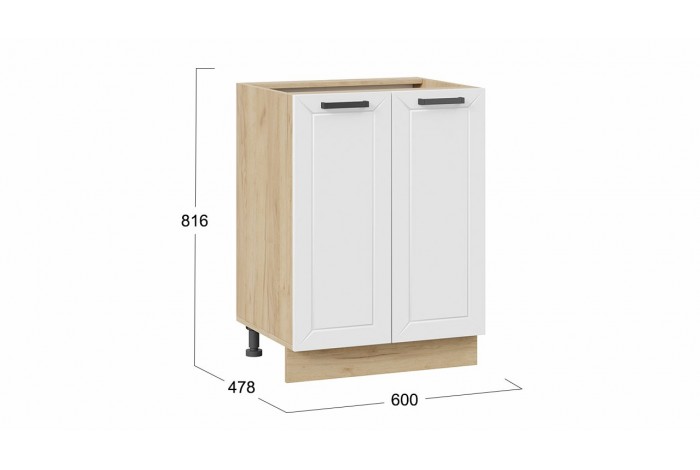 Кухонный гарнитур «Лорас» длиной 160 (100) см Дуб Крафт золотой, Холст Белый