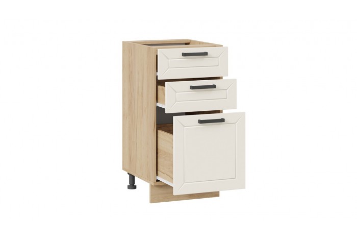 Кухонный гарнитур «Лорас» длиной 100 см Дуб Крафт золотой, Холст брюле