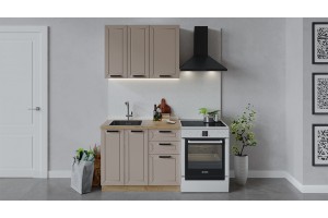 Кухонный гарнитур Лорас длиной 100 см Дуб Крафт золотой, Холст латте