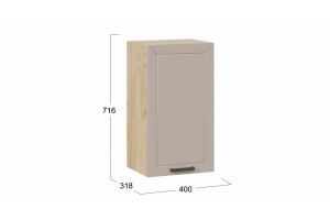 Кухонный гарнитур Лорас длиной 100 см Дуб Крафт золотой, Холст латте