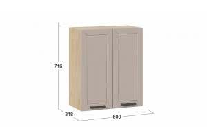 Кухонный гарнитур Лорас длиной 200 см со шкафом НБ Дуб Крафт золотой, Холст латте