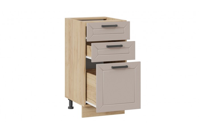 Кухонный гарнитур «Лорас» длиной 160 (100) см Дуб Крафт золотой, Холст латте