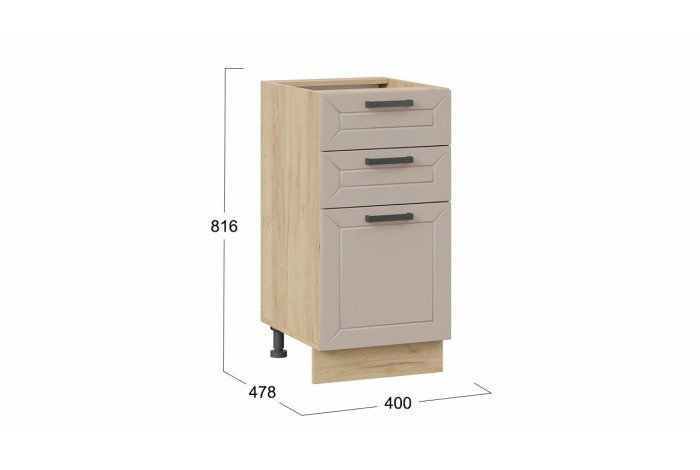 Кухонный гарнитур «Лорас» длиной 160 (100) см Дуб Крафт золотой, Холст латте