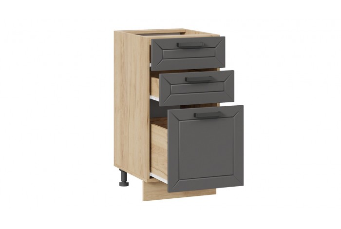 Кухонный гарнитур «Лорас» длиной 100 см Дуб Крафт золотой, Холст Вулкан