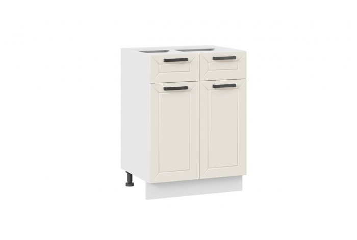 Кухонный гарнитур «Лорас» длиной 240 (180) см Белый, Холст брюле