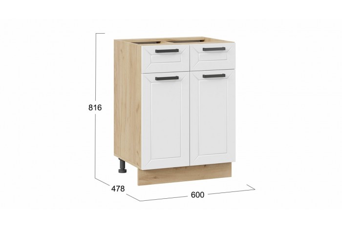 Кухонный гарнитур «Лорас» длиной 120 см Дуб Крафт золотой, Холст Белый