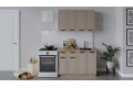 Кухонный гарнитур «Лорас» длиной 120 см Дуб Крафт золотой, Холст латте