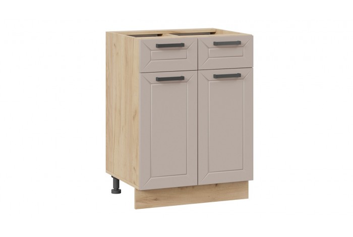 Кухонный гарнитур «Лорас» длиной 160 см Дуб Крафт золотой, Холст латте