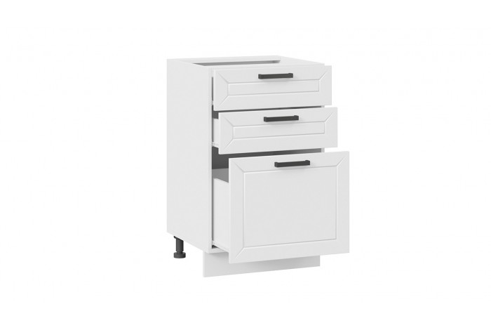 Кухонный гарнитур «Лорас» длиной 150 см Белый, Холст Белый