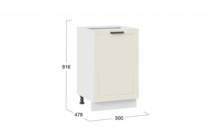 Кухонный гарнитур «Лорас» длиной 150 см Белый, Холст брюле