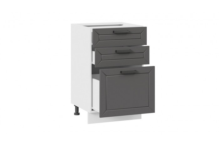 Кухонный гарнитур «Лорас» длиной 150 см Белый, Холст Вулкан