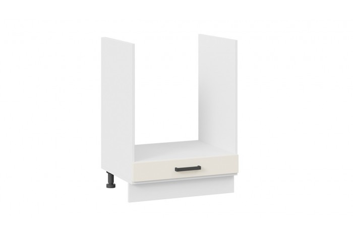 Кухонный гарнитур «Лорас» длиной 160 см со шкафом НБ Белый, Холст брюле