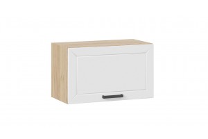 Кухонный гарнитур Лорас длиной 200 см со шкафом НБ Дуб Крафт золотой, Холст Белый