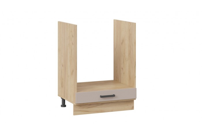 Кухонный гарнитур «Лорас» длиной 160 см со шкафом НБ Дуб Крафт золотой, Холст брюле, Холст латте