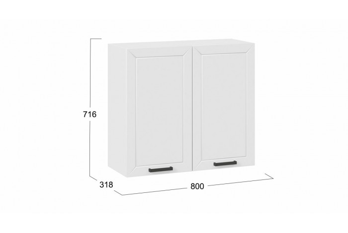 Кухонный гарнитур «Лорас» длиной 200 см Белый, Холст Белый