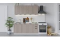 Кухонный гарнитур «Лорас» длиной 180 см Белый, Холст латте