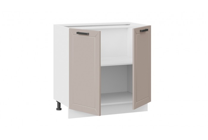 Кухонный гарнитур «Лорас» длиной 180 см Белый, Холст латте