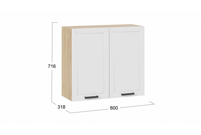 Кухонный гарнитур «Лорас» длиной 180 см Дуб Крафт золотой, Холст Белый