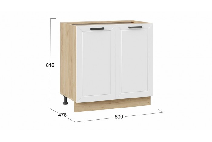 Кухонный гарнитур «Лорас» длиной 180 см Дуб Крафт золотой, Холст Белый